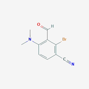 molecular formula C10H9BrN2O B3004363 2-溴-4-(二甲氨基)-3-甲酰基苯甲腈 CAS No. 2288709-78-2