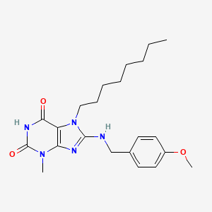 8-[(4-methoxybenzyl)amino]-3-methyl-7-octyl-3,7-dihydro-1H-purine-2,6-dione