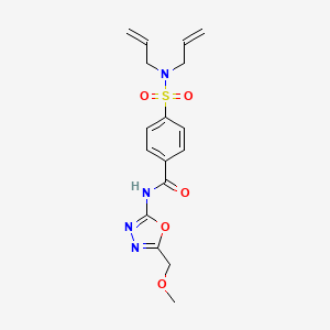 4-(N,N-diallylsulfamoyl)-N-(5-(methoxymethyl)-1,3,4-oxadiazol-2-yl)benzamide