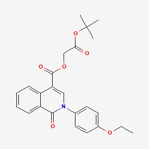 molecular formula C24H25NO6 B3004385 2-(Tert-butoxy)-2-oxoethyl 2-(4-ethoxyphenyl)-1-oxo-1,2-dihydroisoquinoline-4-carboxylate CAS No. 1029747-90-7