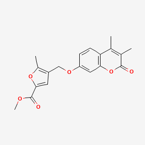 Methyl 4-[(3,4-dimethyl-2-oxochromen-7-yl)oxymethyl]-5-methylfuran-2-carboxylate