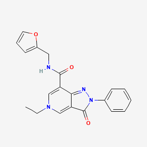 5-ethyl-N-(furan-2-ylmethyl)-3-oxo-2-phenyl-3,5-dihydro-2H-pyrazolo[4,3-c]pyridine-7-carboxamide