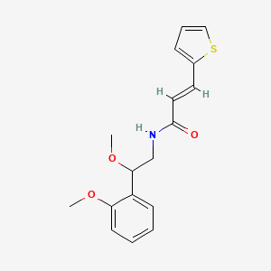 molecular formula C17H19NO3S B3004400 (E)-N-(2-methoxy-2-(2-methoxyphenyl)ethyl)-3-(thiophen-2-yl)acrylamide CAS No. 1799264-03-1