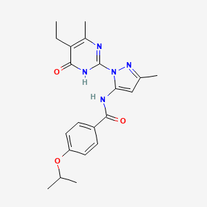 N-[1-(5-ethyl-4-methyl-6-oxo-1,6-dihydropyrimidin-2-yl)-3-methyl-1H-pyrazol-5-yl]-4-isopropoxybenzamide