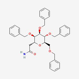 molecular formula C36H39NO6 B3004416 2-((2R,3R,4R,5R,6R)-3,4,5-tris(benzyloxy)-6-((benzyloxy)methyl)tetrahydro-2H-pyran-2-yl)acetamide CAS No. 2077170-13-7