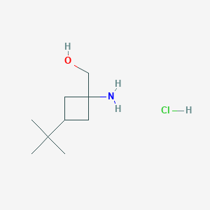 molecular formula C9H20ClNO B3004424 (1-Amino-3-tert-butylcyclobutyl)methanol;hydrochloride CAS No. 2580244-63-7