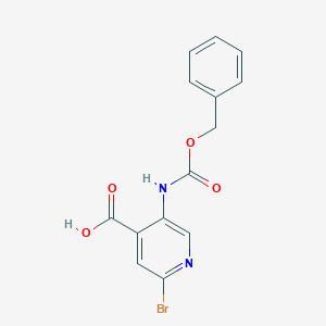 2-Bromo-5-(phenylmethoxycarbonylamino)pyridine-4-carboxylic acid