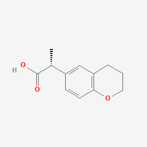 molecular formula C12H14O3 B3004427 (2R)-2-(3,4-Dihydro-2H-chromen-6-yl)propanoic acid CAS No. 2248202-54-0