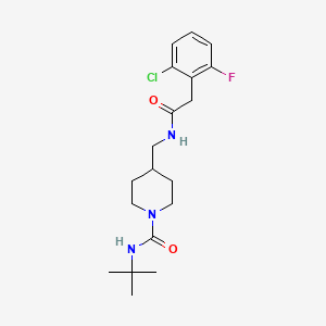N-(tert-butyl)-4-((2-(2-chloro-6-fluorophenyl)acetamido)methyl)piperidine-1-carboxamide