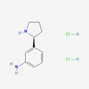 Benzenamine, 3-(2S)-2-pyrrolidinyl-, hydrochloride (1:2)