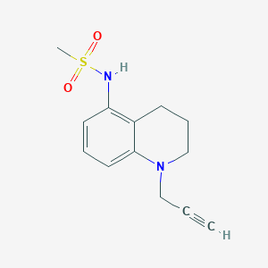 molecular formula C13H16N2O2S B3004469 N-[1-(prop-2-yn-1-yl)-1,2,3,4-tetrahydroquinolin-5-yl]methanesulfonamide CAS No. 1788568-04-6