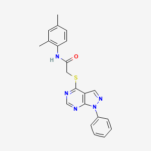 molecular formula C21H19N5OS B3004478 N-(2,4-dimethylphenyl)-2-(1-phenylpyrazolo[3,4-d]pyrimidin-4-yl)sulfanylacetamide CAS No. 335223-61-5