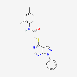 molecular formula C21H19N5OS B3004478 N-(2,4-dimethylphenyl)-2-({1-phenyl-1H-pyrazolo[3,4-d]pyrimidin-4-yl}sulfanyl)acetamide CAS No. 335223-61-5