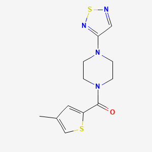 molecular formula C12H14N4OS2 B3004480 1-(4-Methylthiophene-2-carbonyl)-4-(1,2,5-thiadiazol-3-yl)piperazine CAS No. 2097882-83-0