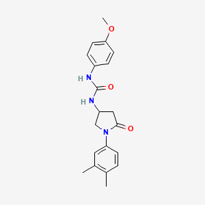 molecular formula C20H23N3O3 B3004490 1-(1-(3,4-Dimethylphenyl)-5-oxopyrrolidin-3-yl)-3-(4-methoxyphenyl)urea CAS No. 894006-77-0