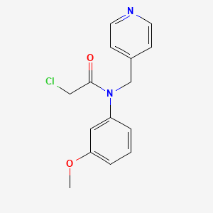 molecular formula C15H15ClN2O2 B3004497 2-chloro-N-(3-methoxyphenyl)-N-(pyridin-4-ylmethyl)acetamide CAS No. 1397194-93-2