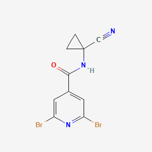 molecular formula C10H7Br2N3O B3004498 2,6-dibromo-N-(1-cyanocyclopropyl)pyridine-4-carboxamide CAS No. 2094668-84-3
