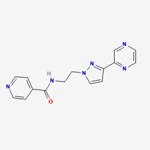 N-(2-(3-(pyrazin-2-yl)-1H-pyrazol-1-yl)ethyl)isonicotinamide