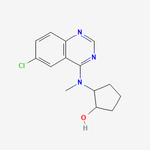 2-[(6-Chloroquinazolin-4-yl)(methyl)amino]cyclopentan-1-ol