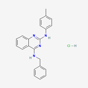 molecular formula C22H21ClN4 B3004537 N4-benzyl-N2-(p-tolyl)quinazoline-2,4-diamine hydrochloride CAS No. 1049752-99-9