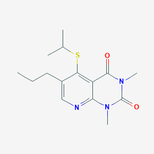 molecular formula C15H21N3O2S B3004541 5-(isopropylthio)-1,3-dimethyl-6-propylpyrido[2,3-d]pyrimidine-2,4(1H,3H)-dione CAS No. 899747-79-6