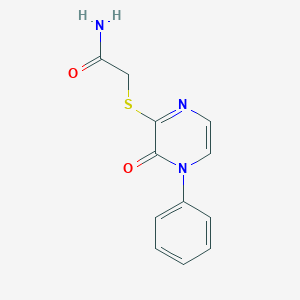 2-(3-Oxo-4-phenylpyrazin-2-yl)sulfanylacetamide