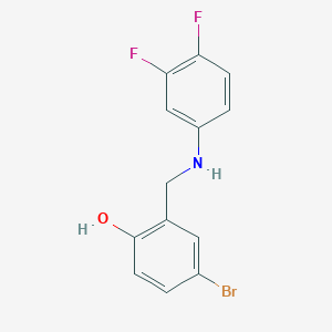 molecular formula C13H10BrF2NO B3004545 4-溴-2-[(3,4-二氟苯胺)甲基]苯酚 CAS No. 864422-19-5