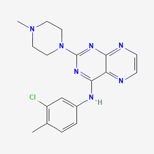 N-(3-chloro-4-methylphenyl)-2-(4-methylpiperazin-1-yl)pteridin-4-amine