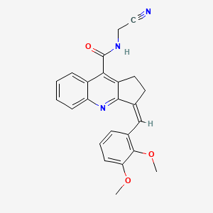 (3Z)-N-(Cyanomethyl)-3-[(2,3-dimethoxyphenyl)methylidene]-1,2-dihydrocyclopenta[b]quinoline-9-carboxamide