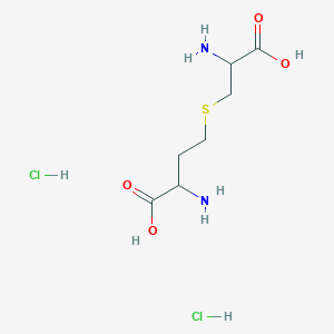 molecular formula C7H16Cl2N2O4S B3004555 2-氨基-4-[(2-氨基-2-羧乙基)硫代]丁酸二盐酸盐 CAS No. 61125-50-6