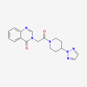 molecular formula C17H18N6O2 B3004561 3-(2-(4-(2H-1,2,3-triazol-2-yl)piperidin-1-yl)-2-oxoethyl)quinazolin-4(3H)-one CAS No. 2199980-24-8