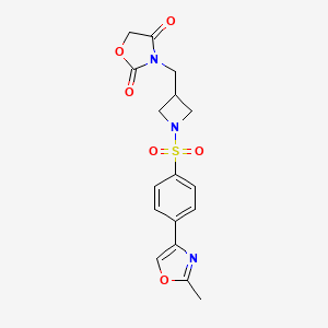 3-((1-((4-(2-Methyloxazol-4-yl)phenyl)sulfonyl)azetidin-3-yl)methyl)oxazolidine-2,4-dione