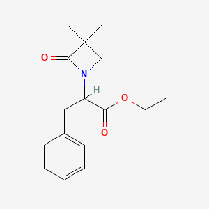 Ethyl 2-(3,3-dimethyl-2-oxo-1-azetanyl)-3-phenylpropanoate