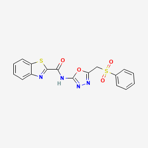 N-(5-((phenylsulfonyl)methyl)-1,3,4-oxadiazol-2-yl)benzo[d]thiazole-2-carboxamide