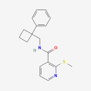 molecular formula C18H20N2OS B3004571 2-(methylsulfanyl)-N-[(1-phenylcyclobutyl)methyl]pyridine-3-carboxamide CAS No. 1209368-95-5