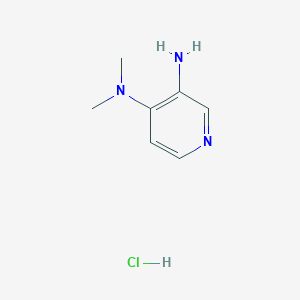 molecular formula C7H12ClN3 B3004572 4-N,4-N-Dimethylpyridine-3,4-diamine;hydrochloride CAS No. 2402831-26-7