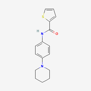 molecular formula C16H18N2OS B3004576 N-[4-(piperidin-1-yl)phenyl]thiophene-2-carboxamide CAS No. 302804-47-3