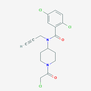 2,5-Dichloro-N-[1-(2-chloroacetyl)piperidin-4-yl]-N-prop-2-ynylbenzamide