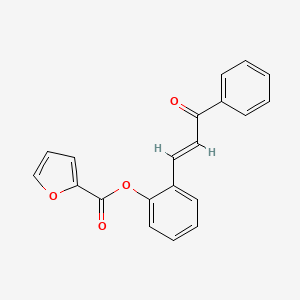 molecular formula C20H14O4 B3004599 (E)-2-(3-oxo-3-phenylprop-1-en-1-yl)phenyl furan-2-carboxylate CAS No. 488095-81-4