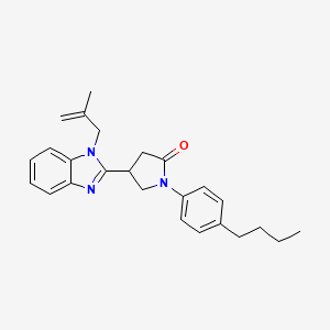 molecular formula C25H29N3O B3004622 1-(4-butylphenyl)-4-(1-(2-methylallyl)-1H-benzo[d]imidazol-2-yl)pyrrolidin-2-one CAS No. 847395-06-6