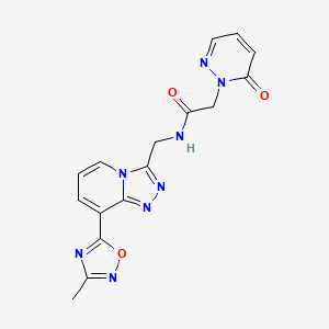 N-((8-(3-methyl-1,2,4-oxadiazol-5-yl)-[1,2,4]triazolo[4,3-a]pyridin-3-yl)methyl)-2-(6-oxopyridazin-1(6H)-yl)acetamide