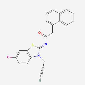 N-(6-fluoro-3-prop-2-ynyl-1,3-benzothiazol-2-ylidene)-2-naphthalen-1-ylacetamide