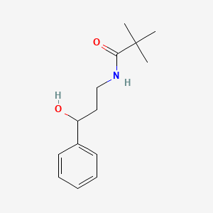 molecular formula C14H21NO2 B3004642 N-(3-hydroxy-3-phenylpropyl)pivalamide CAS No. 1396875-97-0