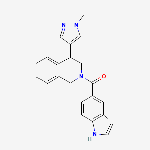 (1H-indol-5-yl)(4-(1-methyl-1H-pyrazol-4-yl)-3,4-dihydroisoquinolin-2(1H)-yl)methanone