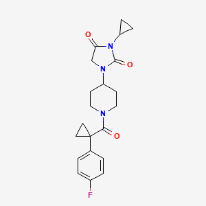 3-Cyclopropyl-1-{1-[1-(4-fluorophenyl)cyclopropanecarbonyl]piperidin-4-yl}imidazolidine-2,4-dione