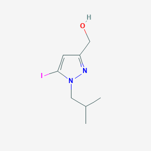 molecular formula C8H13IN2O B3004672 [5-Iodo-1-(2-methylpropyl)pyrazol-3-yl]methanol CAS No. 2226182-20-1