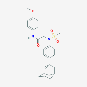 molecular formula C26H32N2O4S B300469 2-[4-(1-adamantyl)(methylsulfonyl)anilino]-N-(4-methoxyphenyl)acetamide 