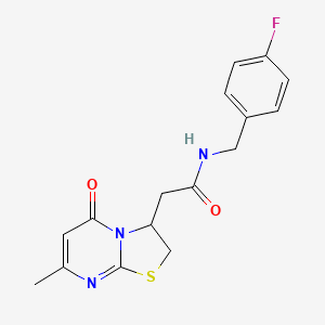N-(4-fluorobenzyl)-2-(7-methyl-5-oxo-3,5-dihydro-2H-thiazolo[3,2-a]pyrimidin-3-yl)acetamide