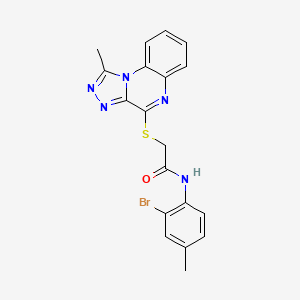 N-(2-bromo-4-methylphenyl)-2-[(1-methyl-[1,2,4]triazolo[4,3-a]quinoxalin-4-yl)sulfanyl]acetamide