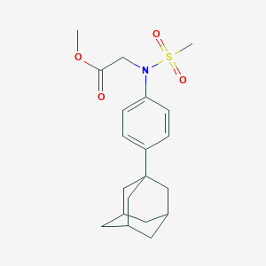 molecular formula C20H27NO4S B300471 Methyl [4-(1-adamantyl)(methylsulfonyl)anilino]acetate 